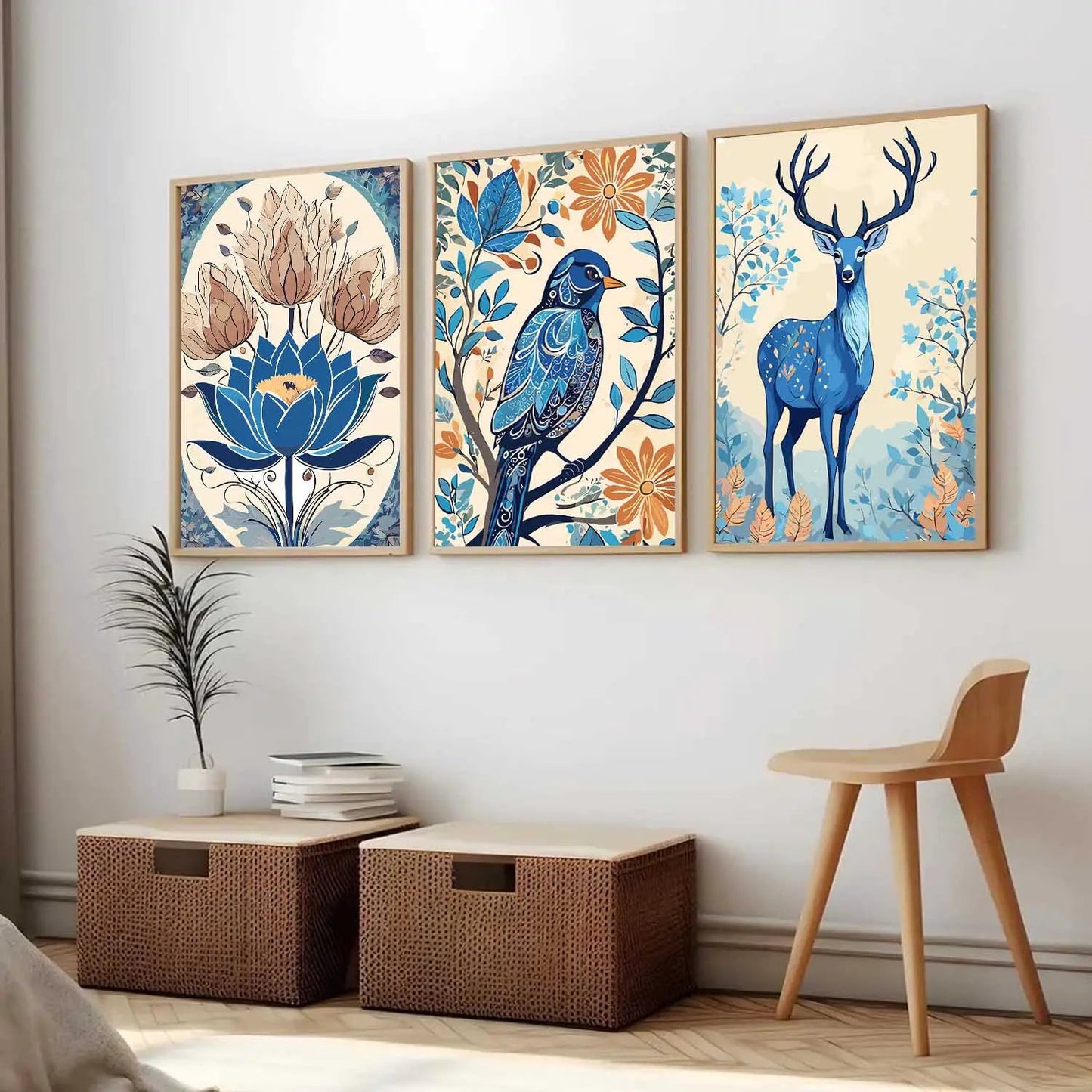 Traditional  Wall  Art Paintings for Living Room - Wall Poster With frames