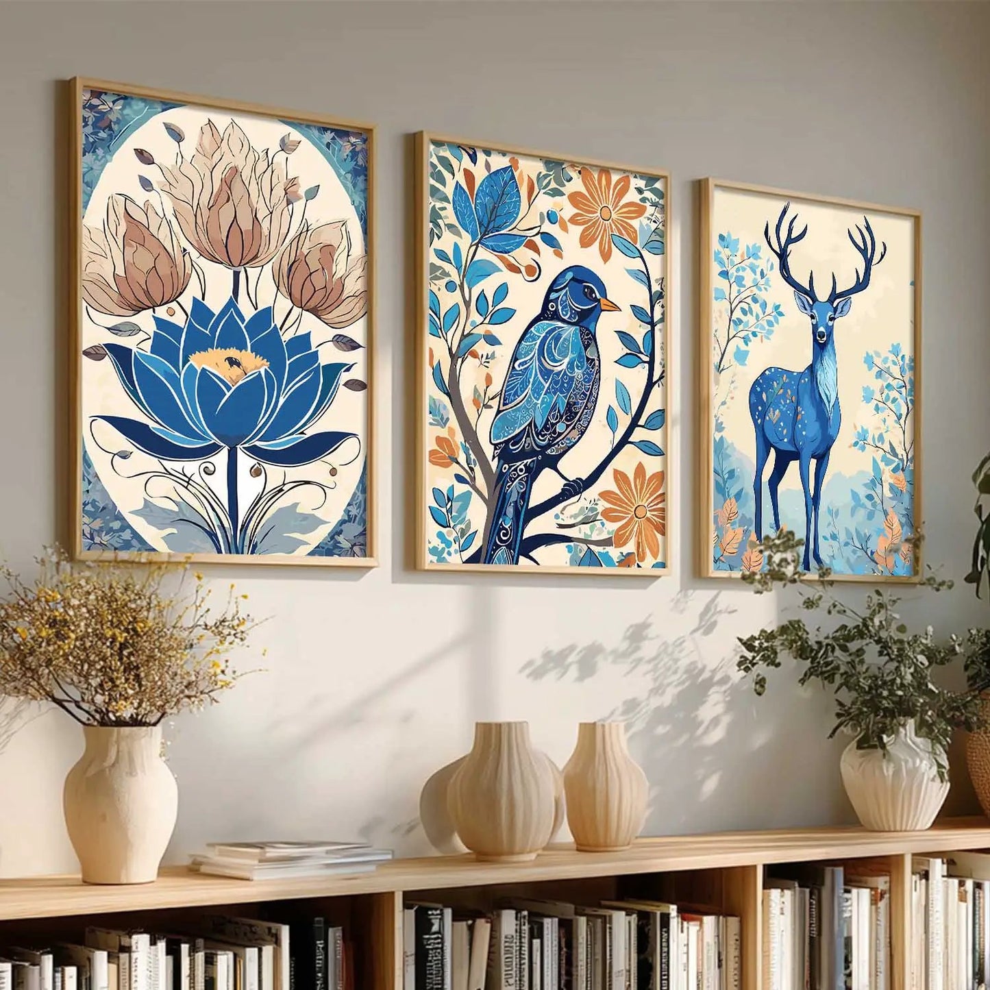 Traditional  Wall  Art Paintings for Living Room - Wall Poster With frames
