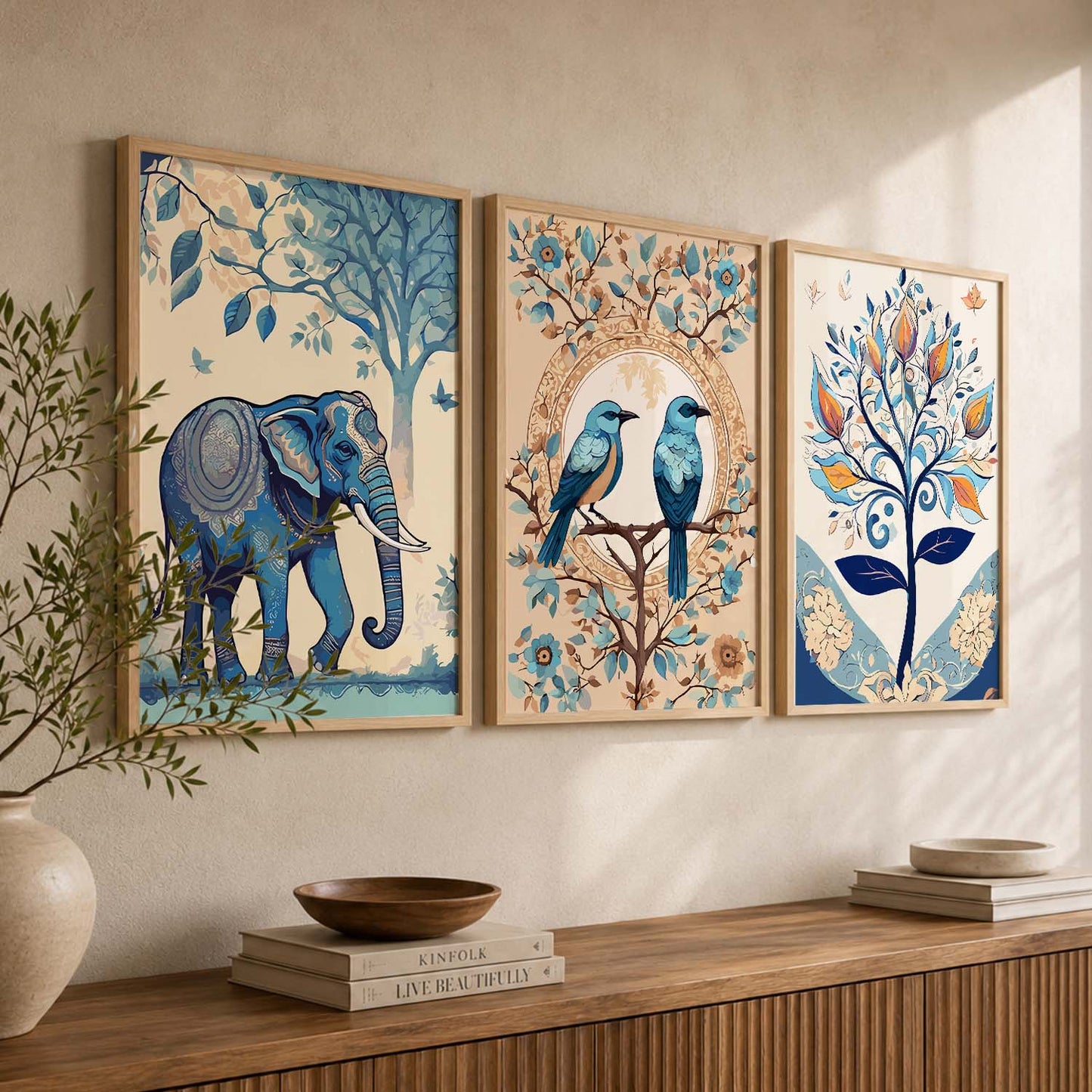 Madhubani   Wall  Art Paintings for Living Room - Wall Poster With frames