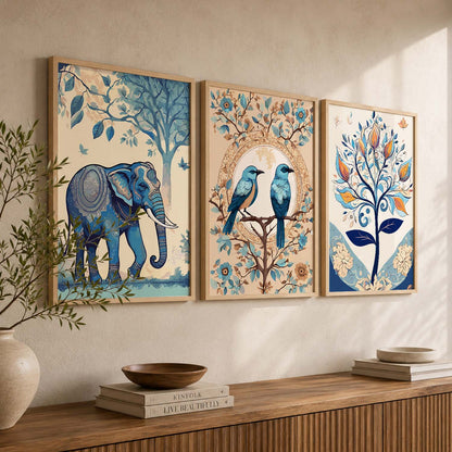 Madhubani   Wall  Art Paintings for Living Room - Wall Poster With frames