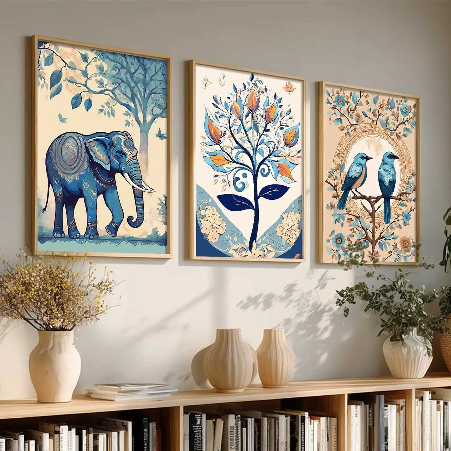 Madhubani   Wall  Art Paintings for Living Room - Wall Poster With frames