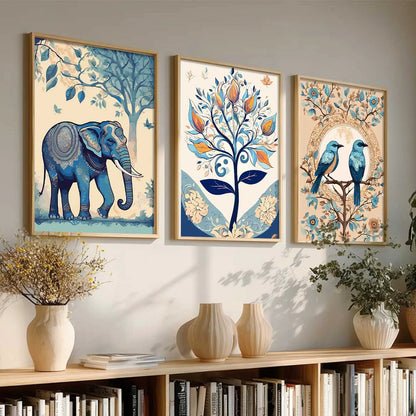 Madhubani   Wall  Art Paintings for Living Room - Wall Poster With frames