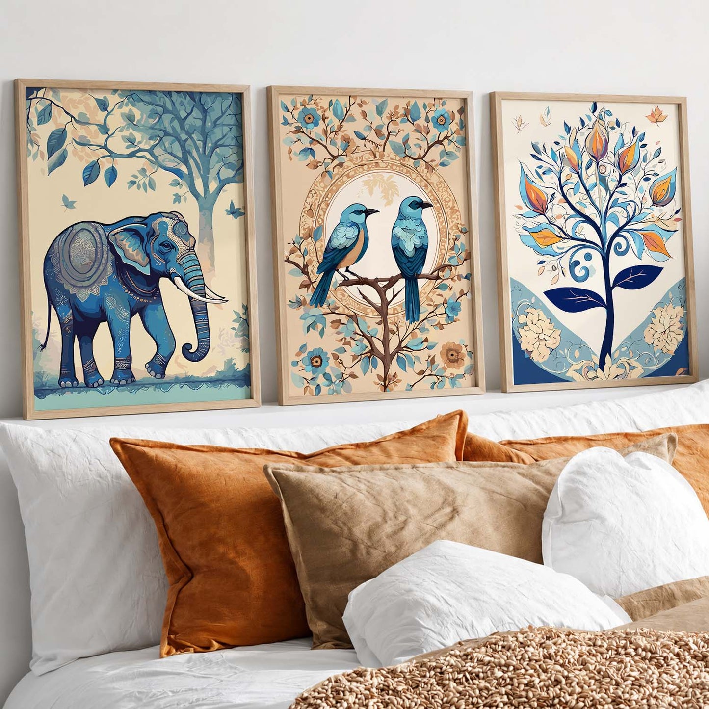 Madhubani   Wall  Art Paintings for Living Room - Wall Poster With frames