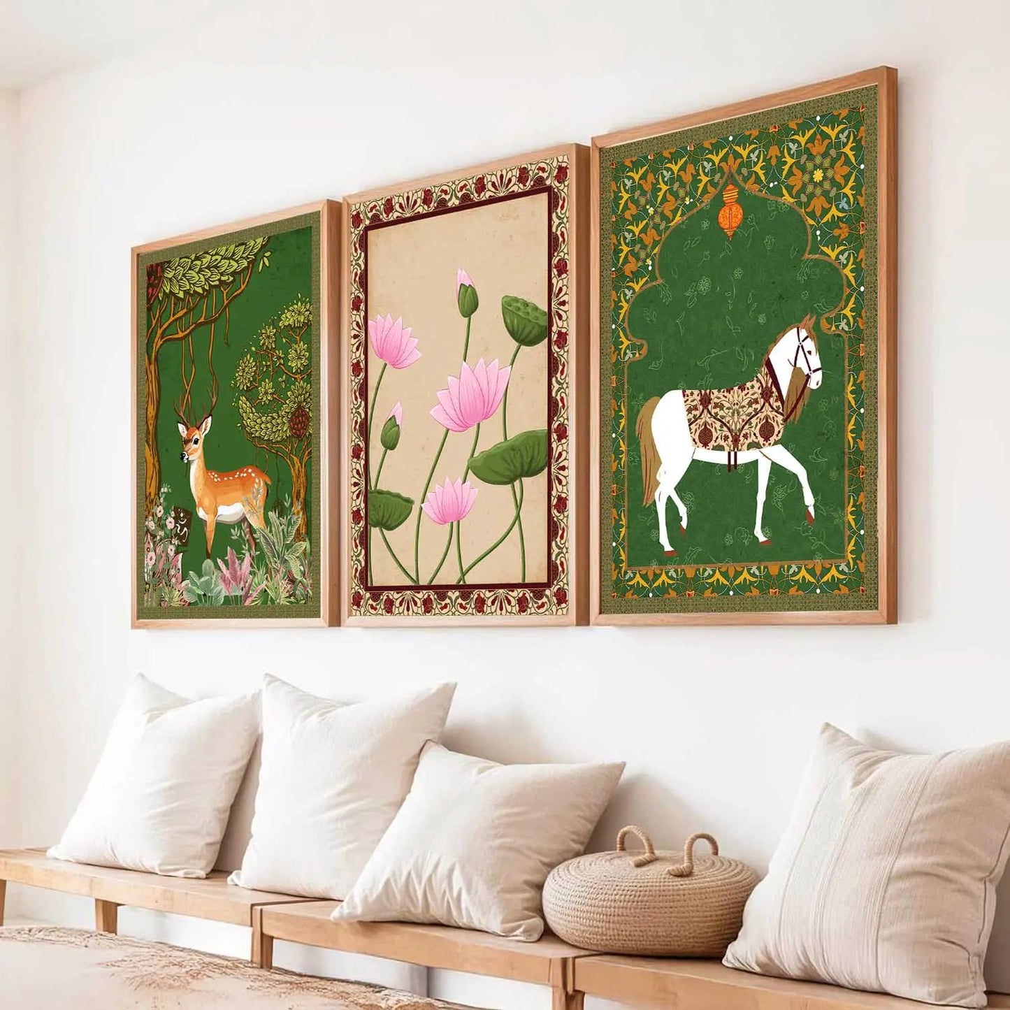 Madhubani  Wall  Art Paintings for Living Room - Wall Poster With frames