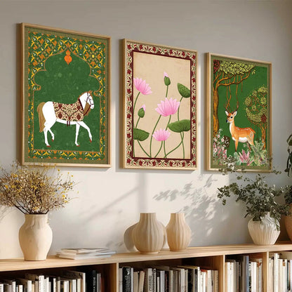 Madhubani  Wall  Art Paintings for Living Room - Wall Poster With frames