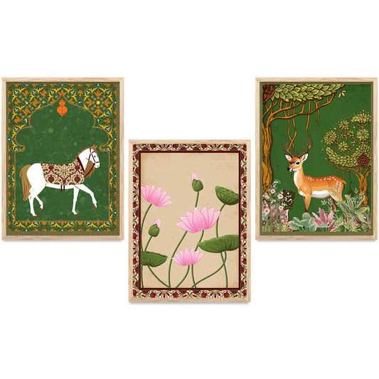 Madhubani  Wall  Art Paintings for Living Room - Wall Poster With frames