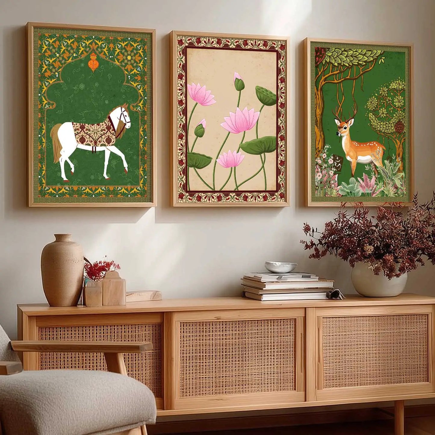 Madhubani  Wall  Art Paintings for Living Room - Wall Poster With frames