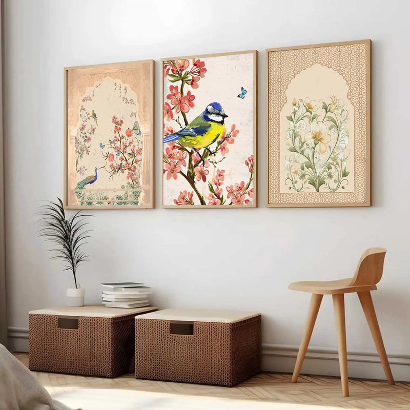 Madhubani  Wall Art Paintings for Living Room - Wall Poster With frames