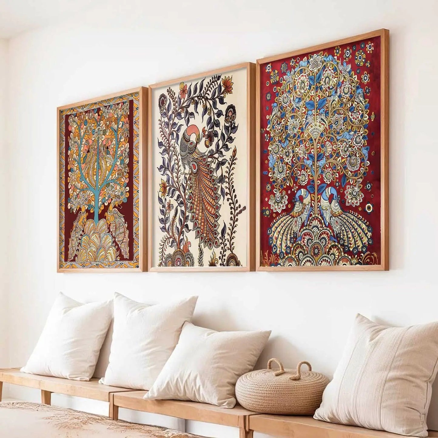 Madhubani  Wall Art Paintings for Living Room - Wall Poster With frames