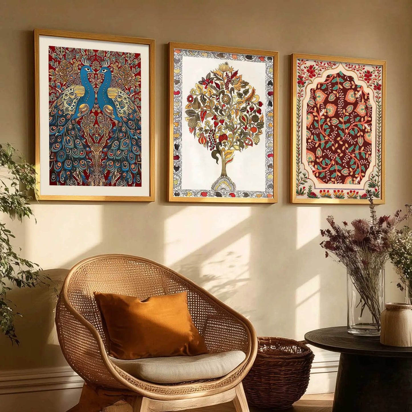 Madhubani  Wall  Art Paintings for Living Room - Wall Poster With frames