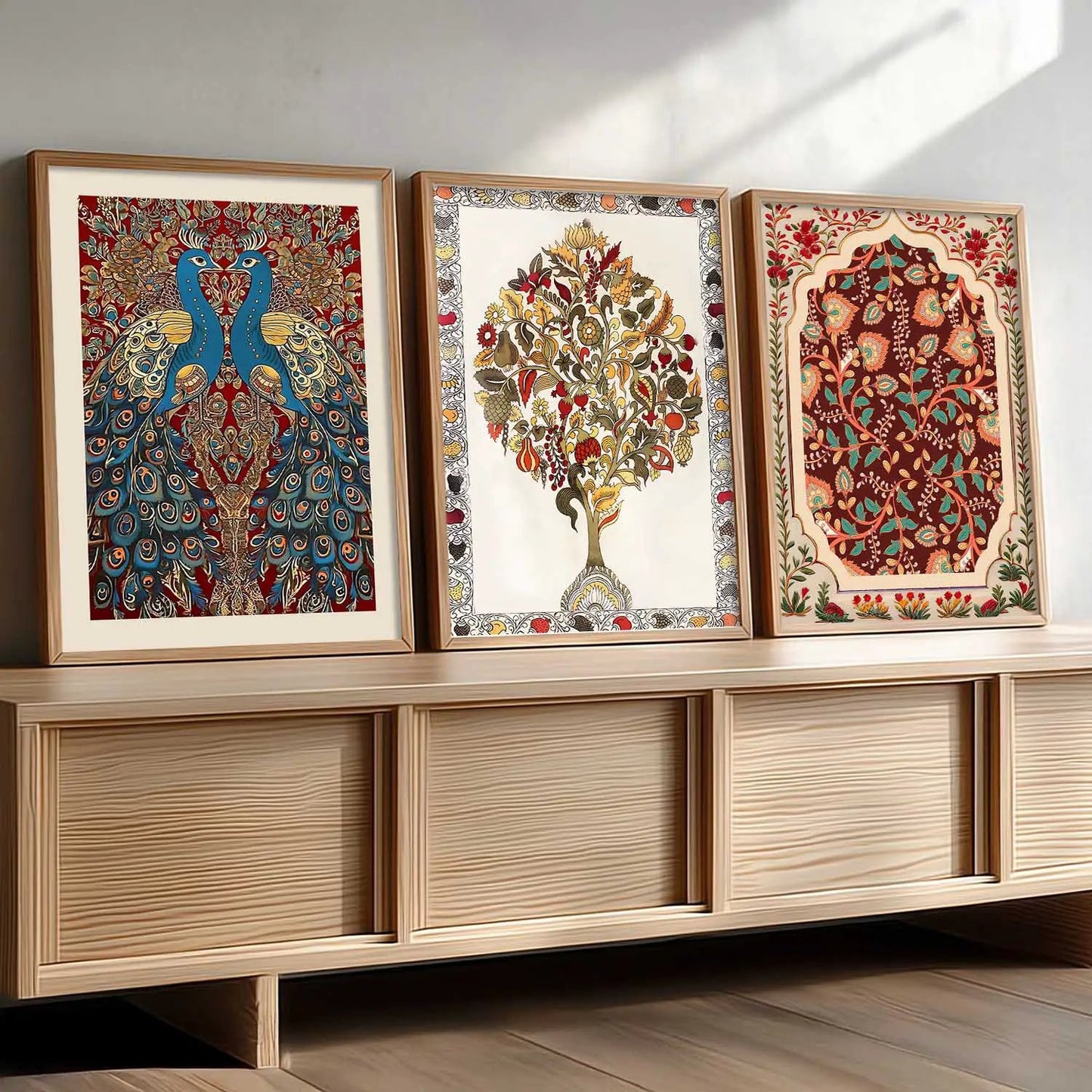 Madhubani  Wall  Art Paintings for Living Room - Wall Poster With frames