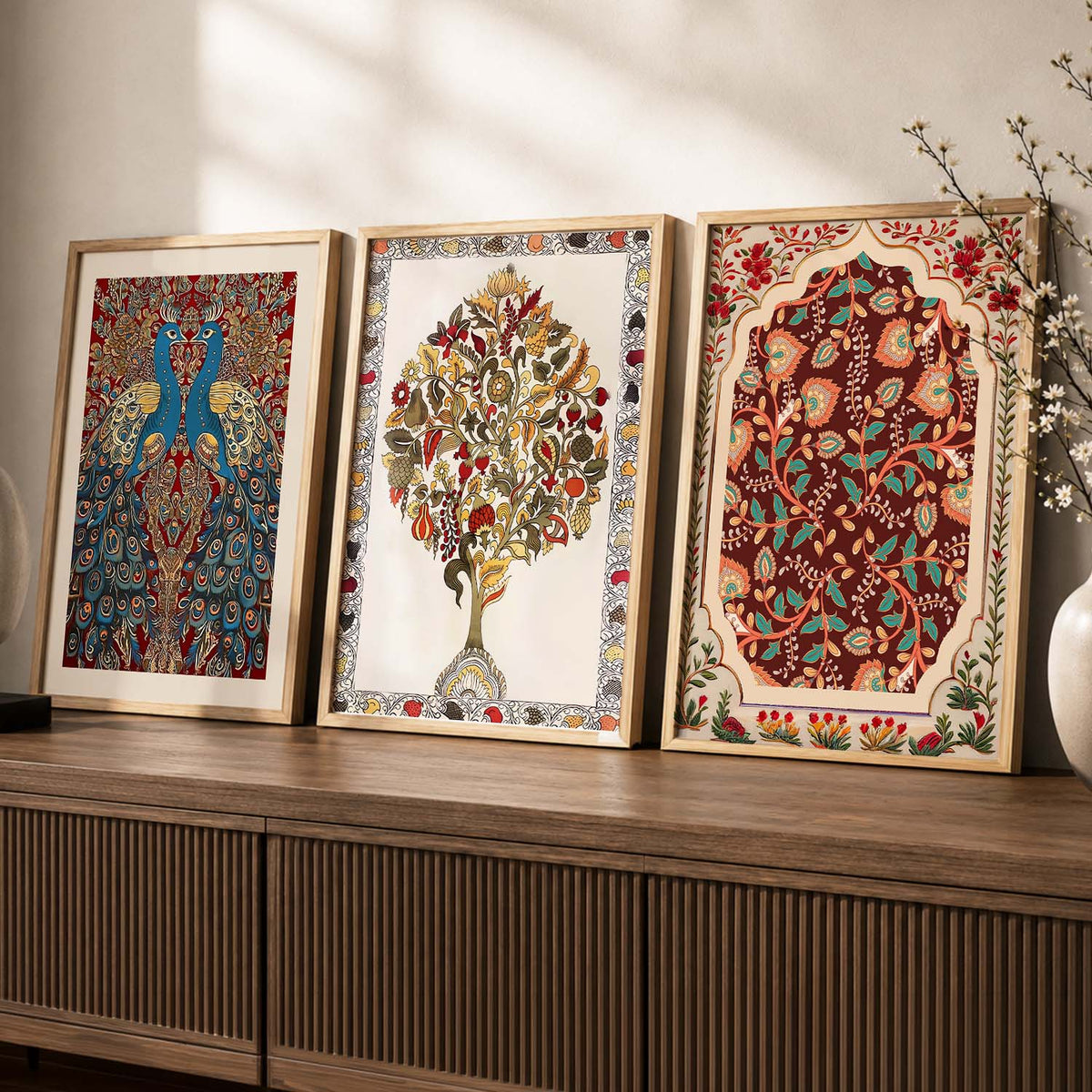 Madhubani  Wall  Art Paintings for Living Room - Wall Poster With frames