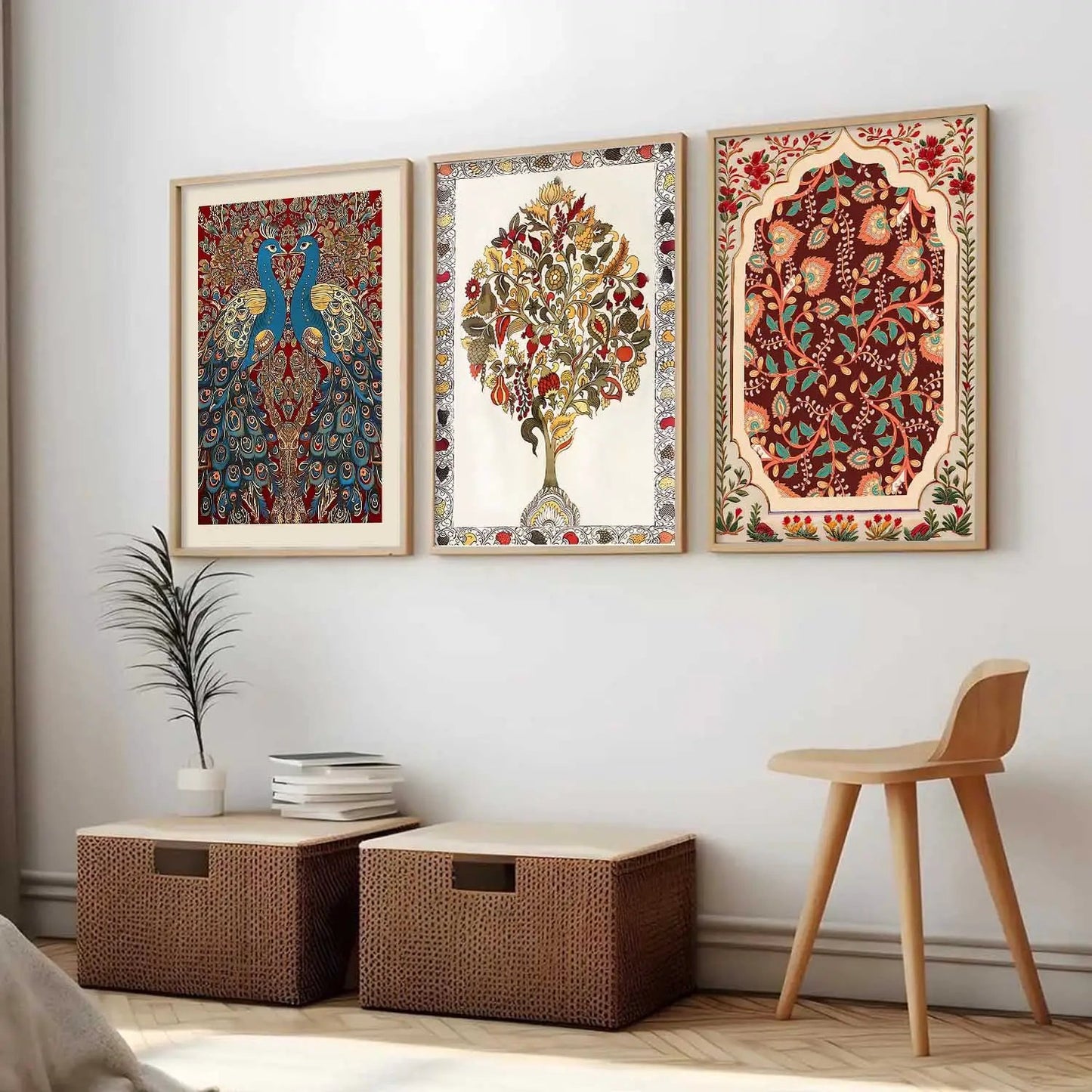 Madhubani  Wall  Art Paintings for Living Room - Wall Poster With frames