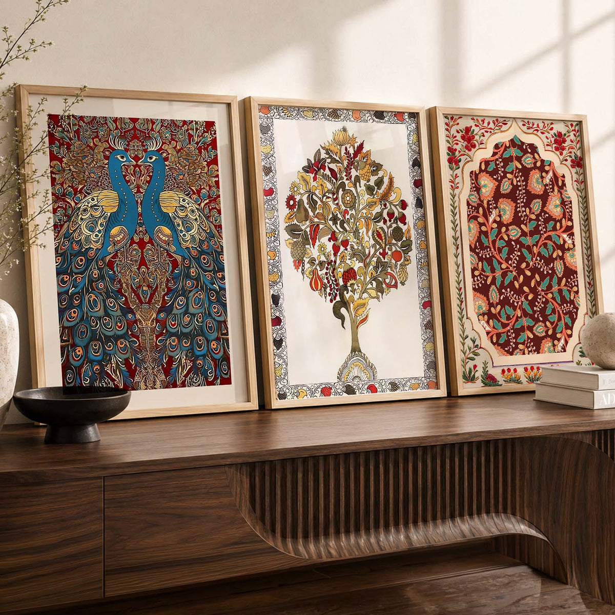Madhubani  Wall  Art Paintings for Living Room - Wall Poster With frames