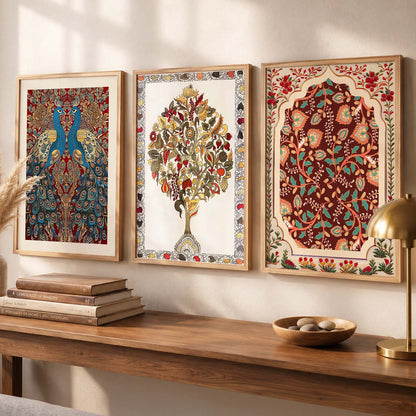 Madhubani  Wall  Art Paintings for Living Room - Wall Poster With frames