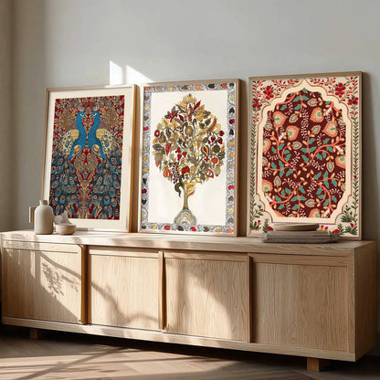 Madhubani  Wall  Art Paintings for Living Room - Wall Poster With frames