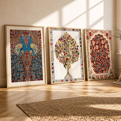 Madhubani  Wall  Art Paintings for Living Room - Wall Poster With frames