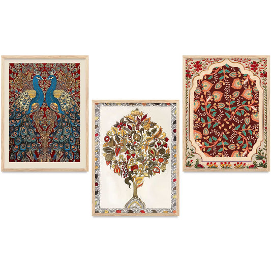 Madhubani  Wall  Art Paintings for Living Room - Wall Poster With frames