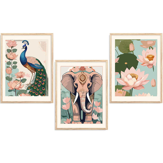 Madhubani   Wall  Art Paintings for Living Room - Wall Poster With frames