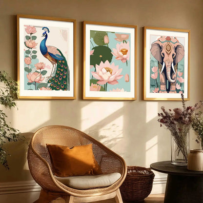 Madhubani   Wall  Art Paintings for Living Room - Wall Poster With frames