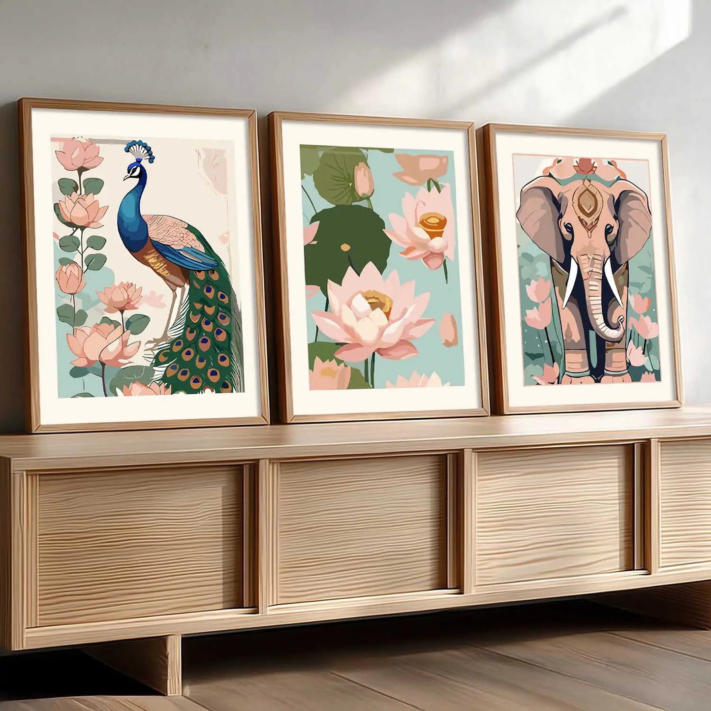 Madhubani   Wall  Art Paintings for Living Room - Wall Poster With frames