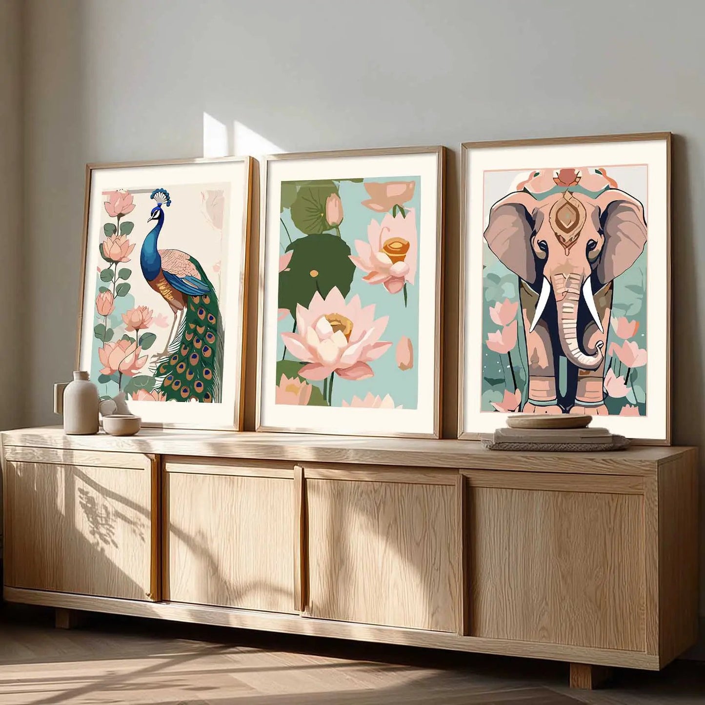 Madhubani   Wall  Art Paintings for Living Room - Wall Poster With frames