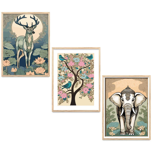 Traditional  Wall Art Paintings for Living Room - Wall Poster With frames