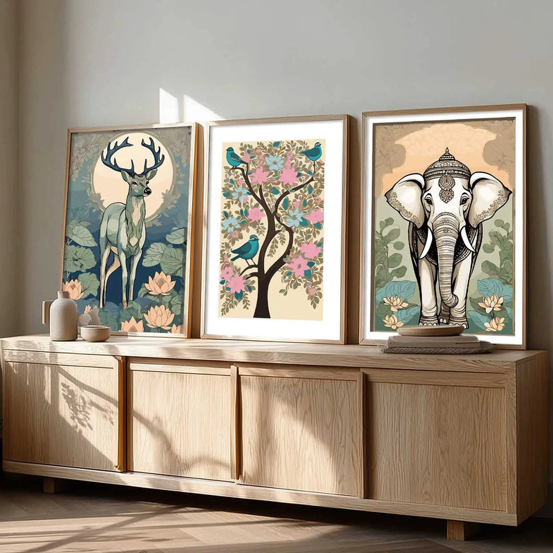 Traditional  Wall Art Paintings for Living Room - Wall Poster With frames