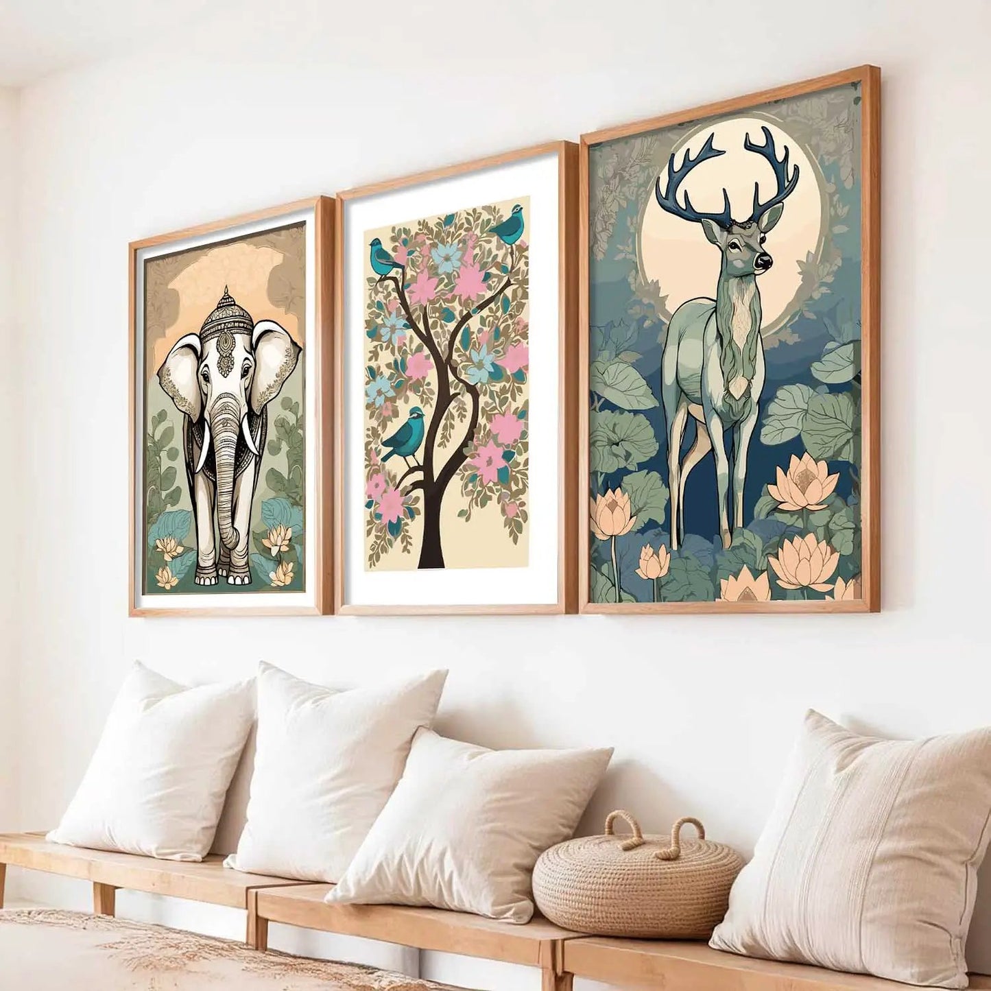Traditional  Wall Art Paintings for Living Room - Wall Poster With frames