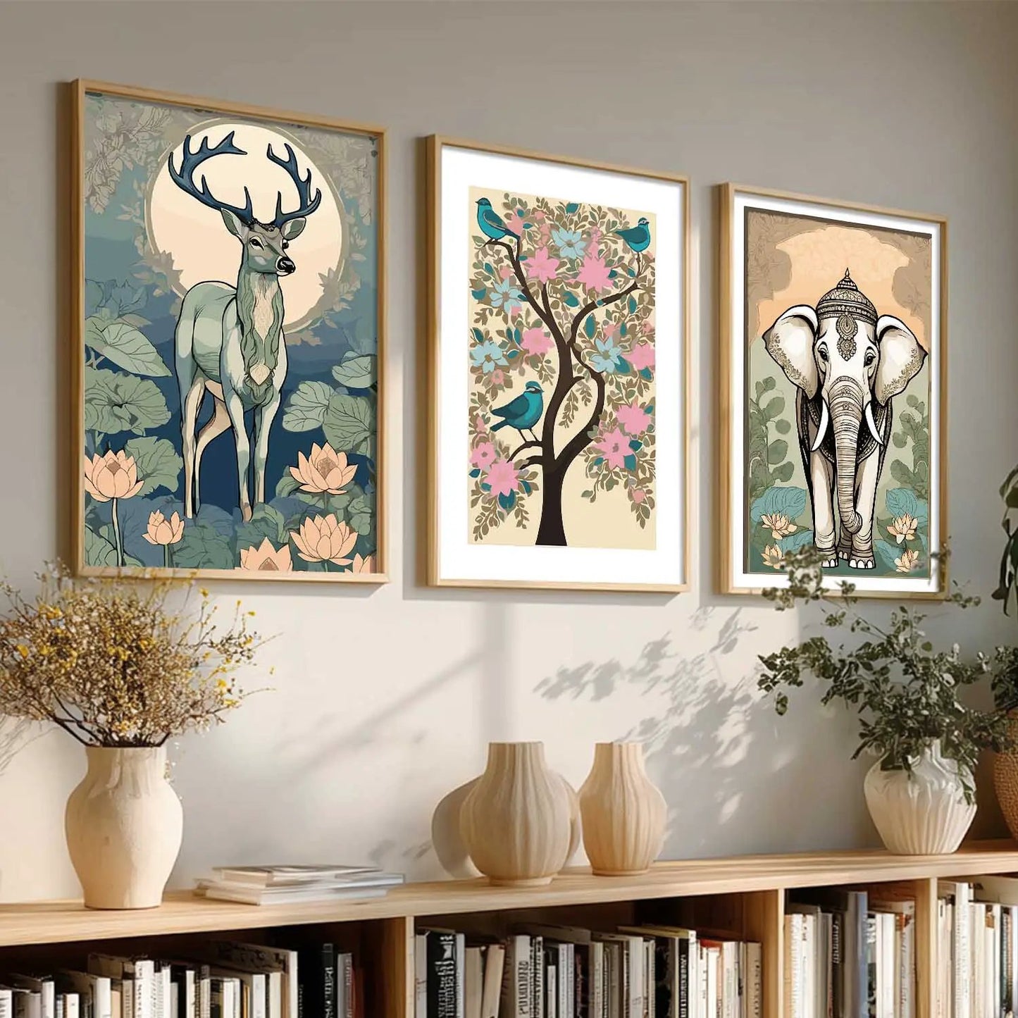 Traditional  Wall Art Paintings for Living Room - Wall Poster With frames