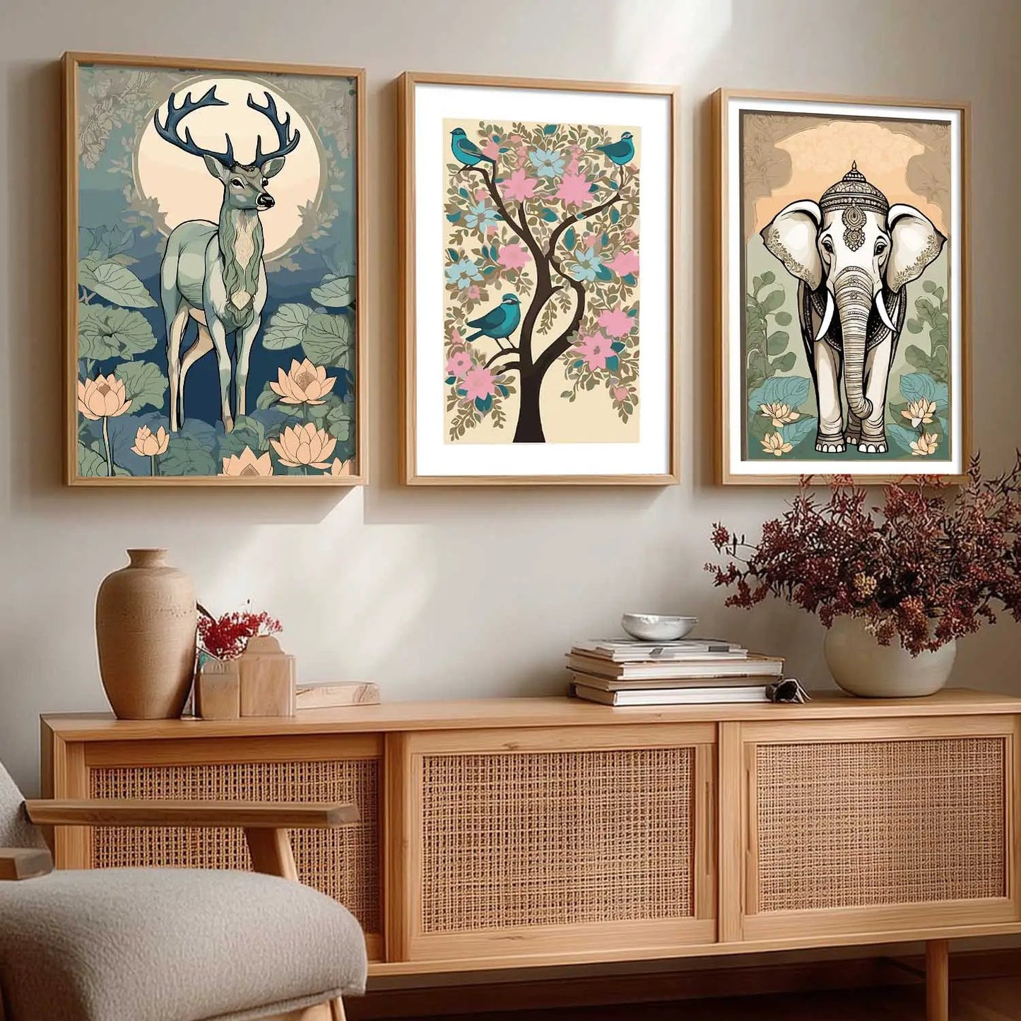 Traditional  Wall Art Paintings for Living Room - Wall Poster With frames