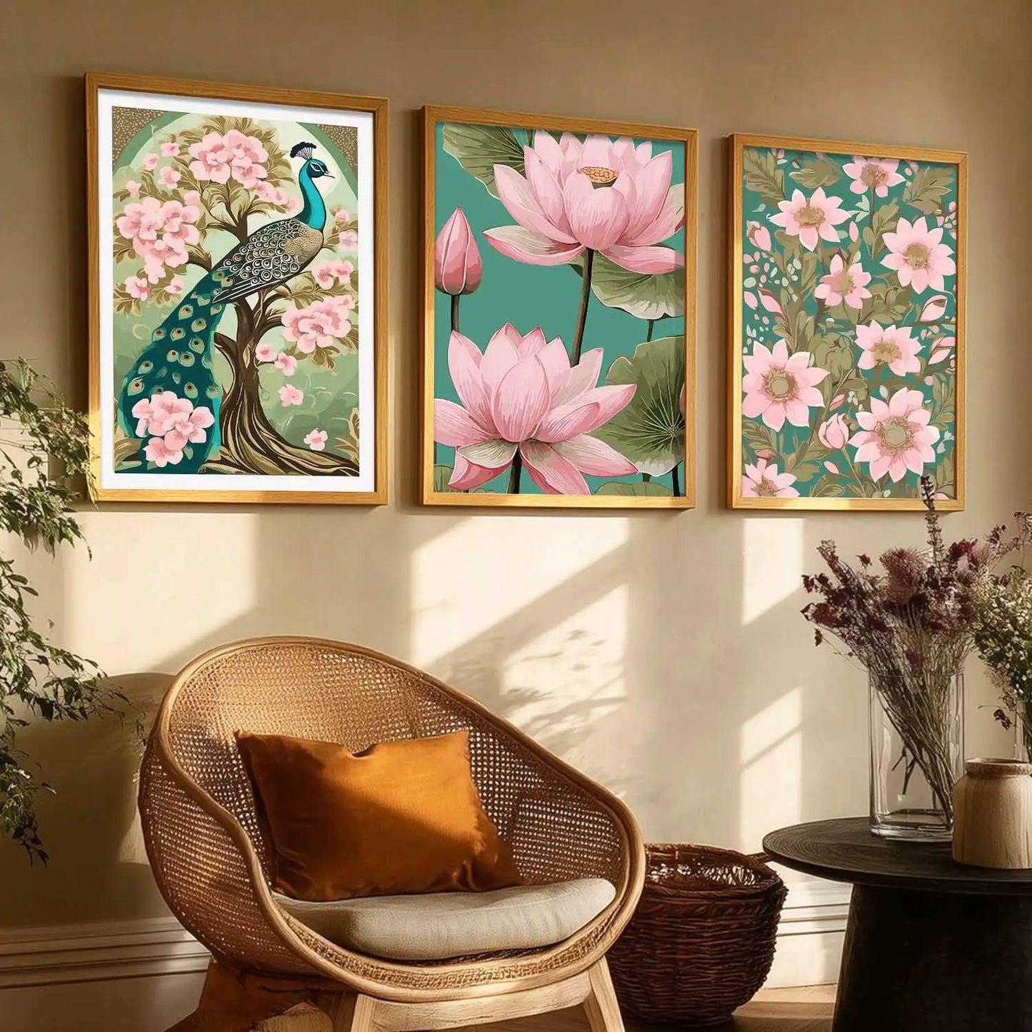 Floral  Wall Art Paintings for Living Room - Wall Poster With frames