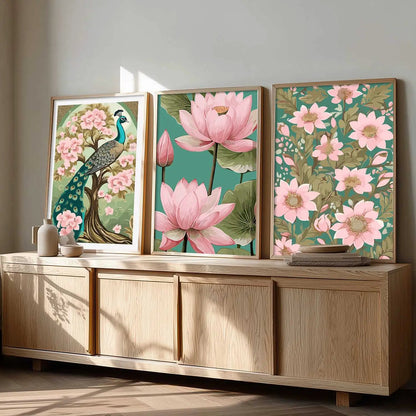 Floral  Wall Art Paintings for Living Room - Wall Poster With frames