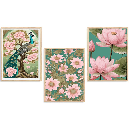Floral  Wall Art Paintings for Living Room - Wall Poster With frames