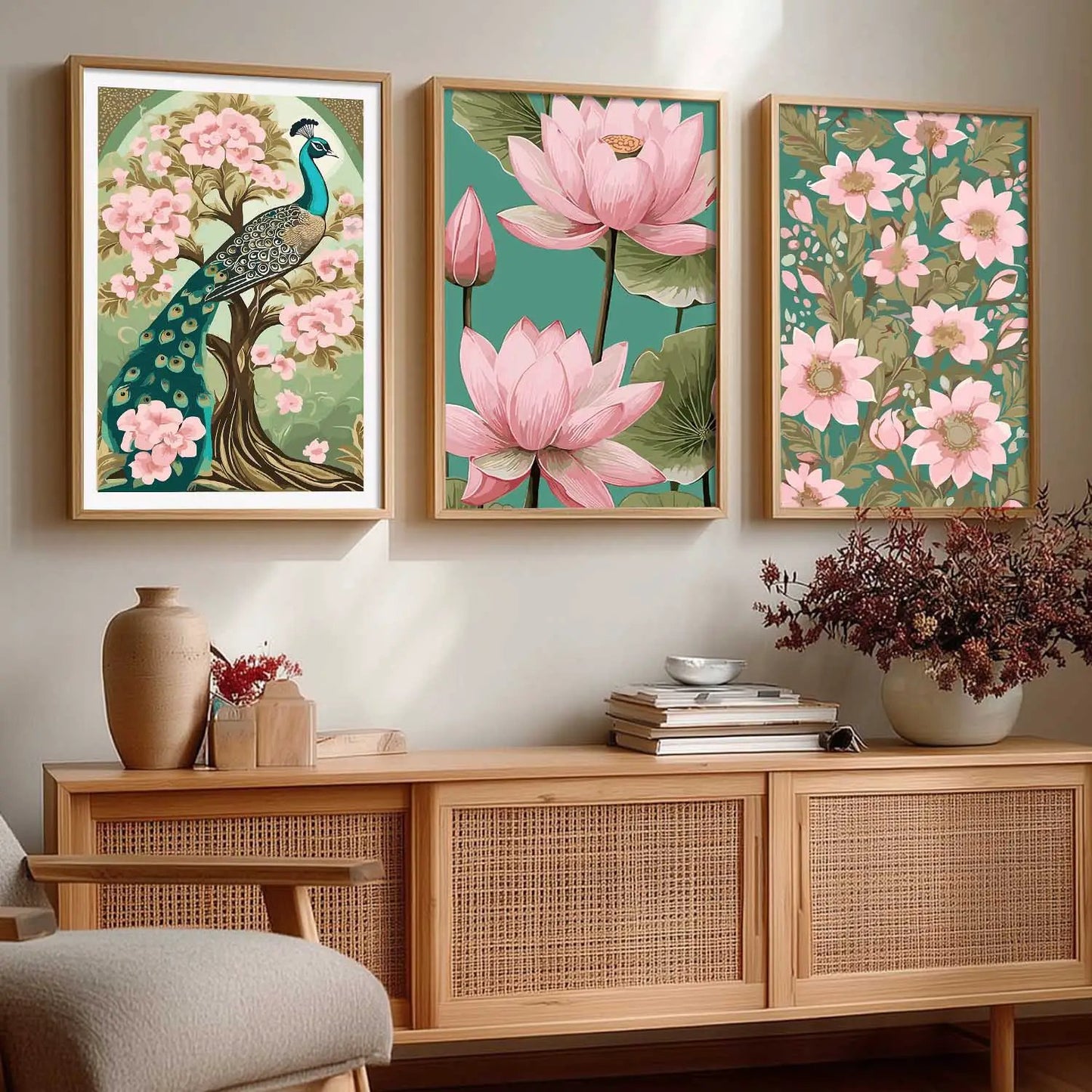 Floral  Wall Art Paintings for Living Room - Wall Poster With frames