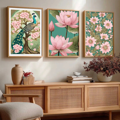 Floral  Wall Art Paintings for Living Room - Wall Poster With frames