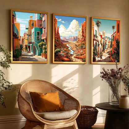 city  Wall Art Paintings for Living Room - Wall Poster With frames