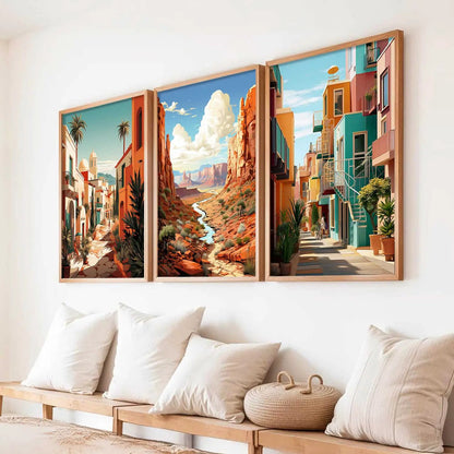 city  Wall Art Paintings for Living Room - Wall Poster With frames