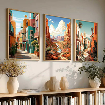 city  Wall Art Paintings for Living Room - Wall Poster With frames