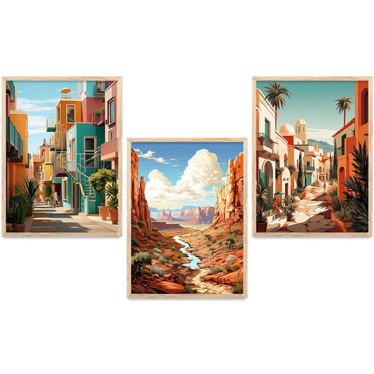 city  Wall Art Paintings for Living Room - Wall Poster With frames