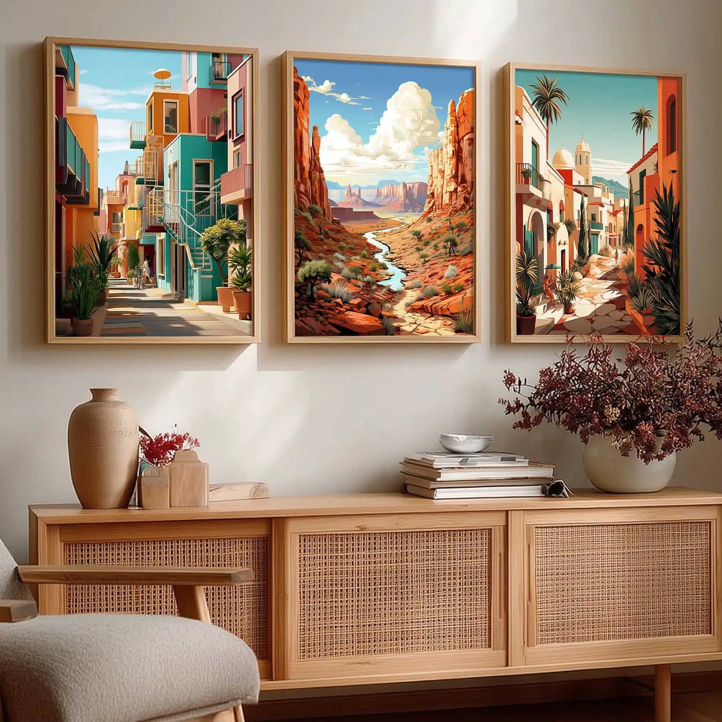 city  Wall Art Paintings for Living Room - Wall Poster With frames