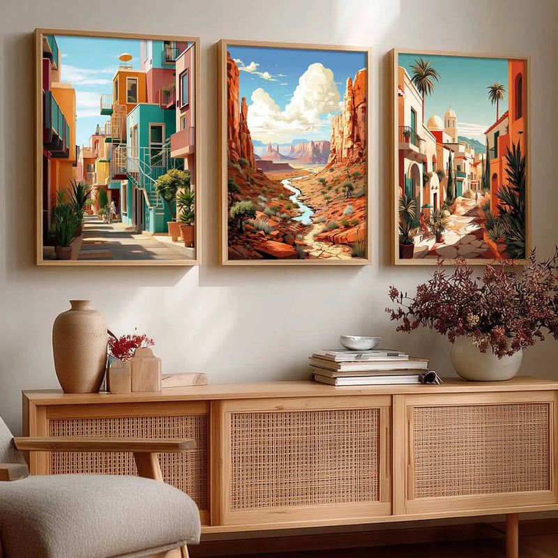 city  Wall Art Paintings for Living Room - Wall Poster With frames