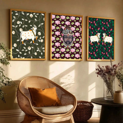 Madhubani   Wall Art  Paintings for Living Room - Wall Poster With frames