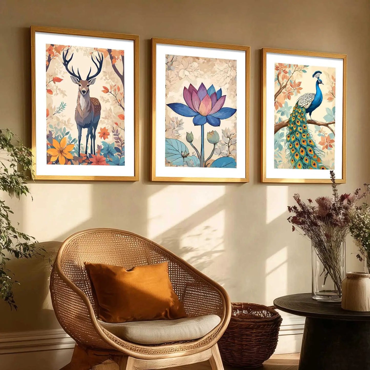 Traditional    Wall Art  Paintings for Living Room - Wall Poster With frames
