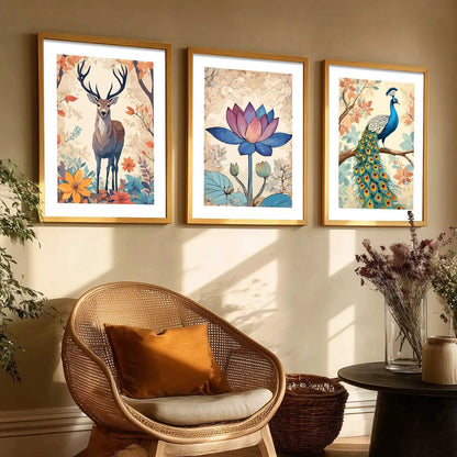 Traditional    Wall Art  Paintings for Living Room - Wall Poster With frames