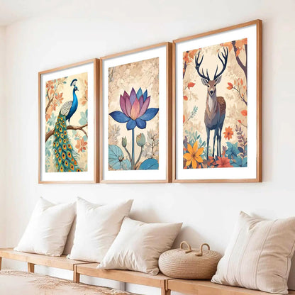 Traditional    Wall Art  Paintings for Living Room - Wall Poster With frames