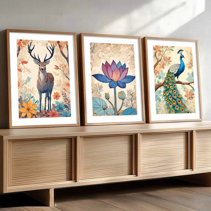 Traditional    Wall Art  Paintings for Living Room - Wall Poster With frames