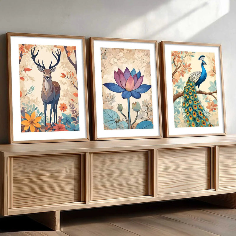 Traditional    Wall Art  Paintings for Living Room - Wall Poster With frames