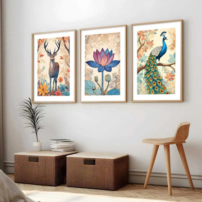 Traditional    Wall Art  Paintings for Living Room - Wall Poster With frames