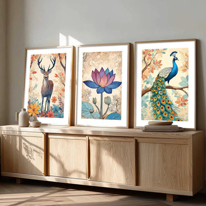 Traditional    Wall Art  Paintings for Living Room - Wall Poster With frames